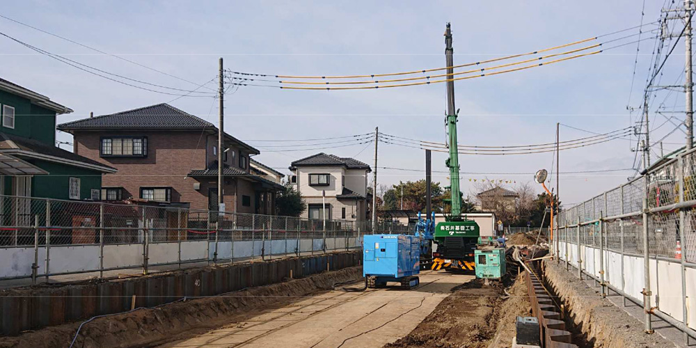 ハット形鋼矢板900圧入工法